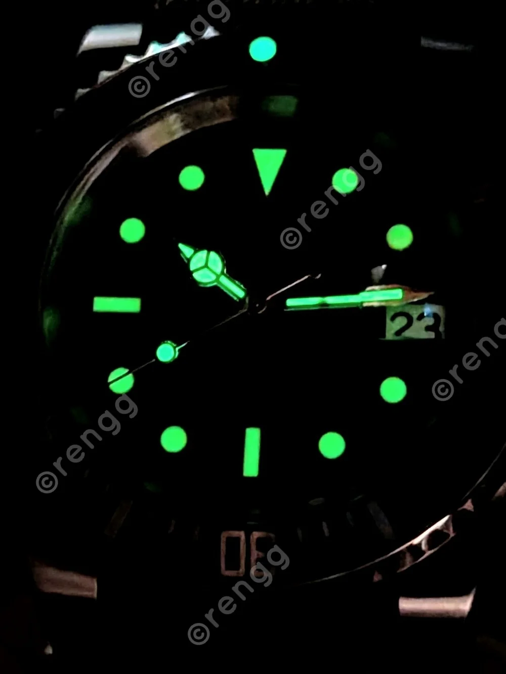 Automatic Vintage Black Seiko 40mm Submariner Dive Mod Watch Sapphire 24jewels - Picture 10 of 10